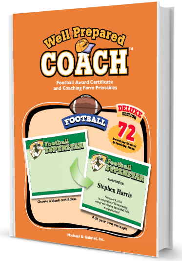 FOOTBALL AWARD CERTIFICATES & COACHING FORMS